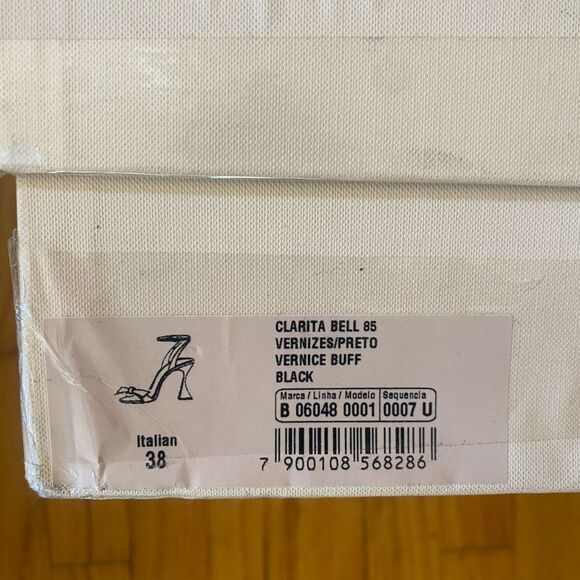 ALEXANDRE BIRMAN CLARITA BELL 85 PATENT SANDALs Black Heels bow shoes Revolve 8 - Picture 13 of 15